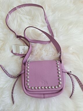 Auth💥NWT💥Coach 35751 WR/Puce Rivet Natural Calf Leather Dakotah 15 MSRP $350